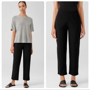 Eileen Fisher Pull On Boot Cut Crepe Pants